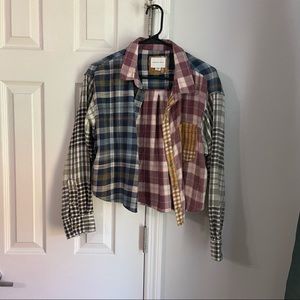 women’s cropped flannel